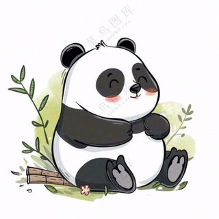 大熊猫国宝动物卡通可爱免抠