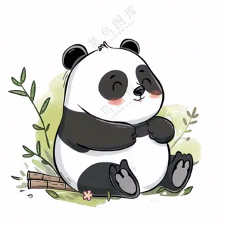 大熊猫国宝动物卡通可爱免抠