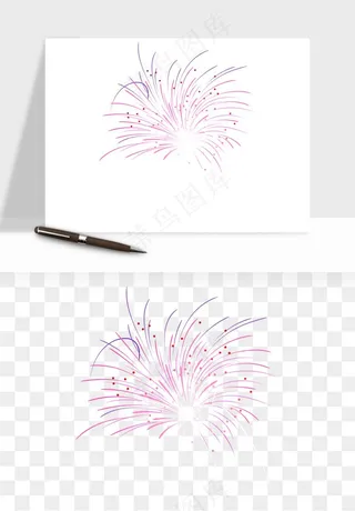 卡通烟花烟火礼花png免抠