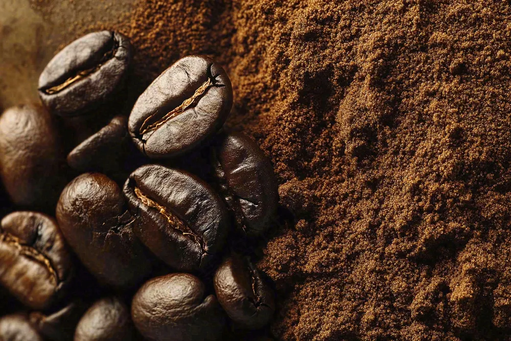 咖啡店咖啡粉烘焙摄影图