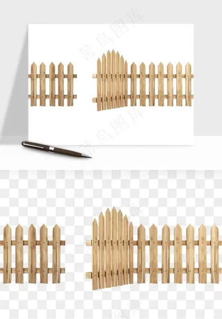 手绘围栏护栏栅栏png免抠