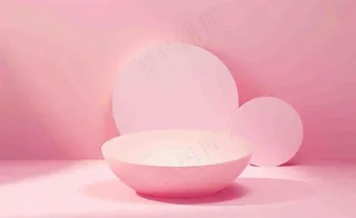 美妆护肤3d展台清新背景