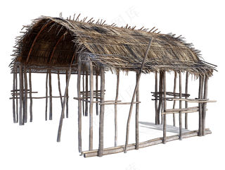 png免抠古代木构临时建筑