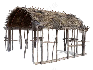 png免抠古代木构临时建筑