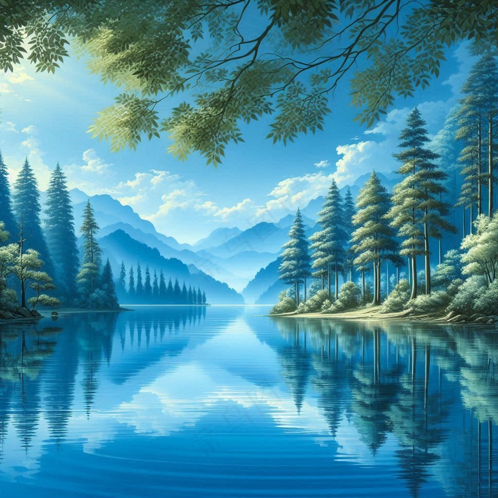 湖泊高清背景
