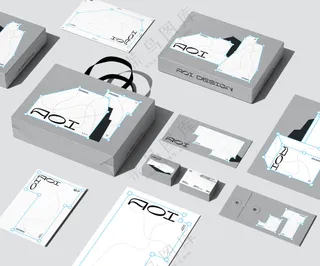 名片logo海报信封邀请函手提纸袋包装盒vi文创样机-06