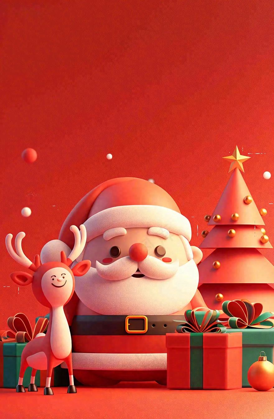 圣诞节卡通插画背景