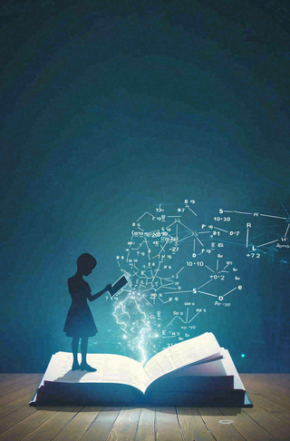 灯光黑板书本知识阅读教师节背景