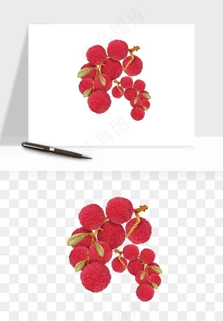杨梅采摘水果png免抠