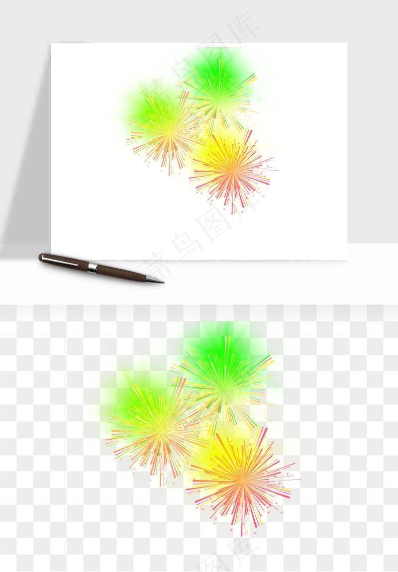 卡通烟花烟火礼花png免抠