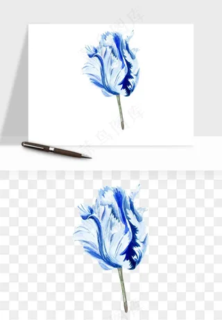 水彩复古植物花卉png免抠
