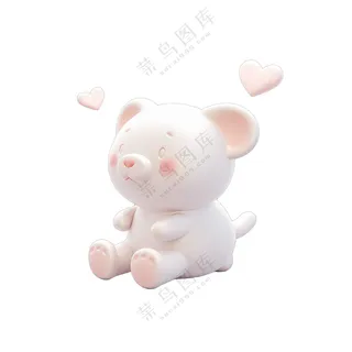 一只可爱的白色小狗