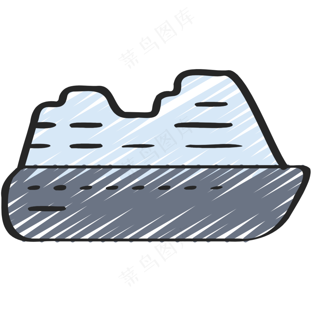 奢华游轮 铅笔手绘图标 icon