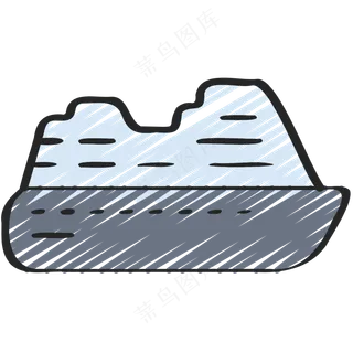 奢华游轮 铅笔手绘图标 icon