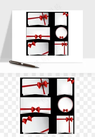 蝴蝶结丝带彩带矢量png免抠