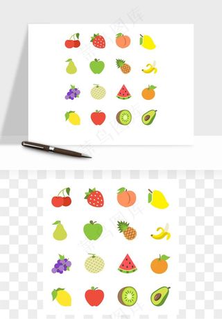 手绘水果蔬菜矢量