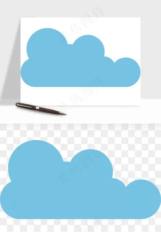 卡通云朵多云天气png免抠