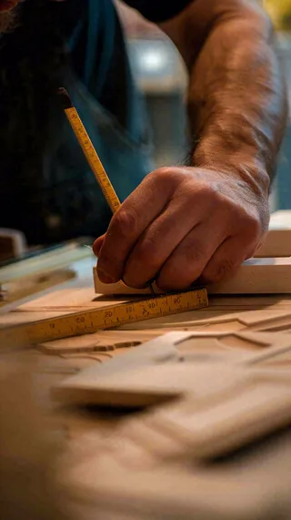 工作劳作的木工师傅辛勤劳动节摄影图