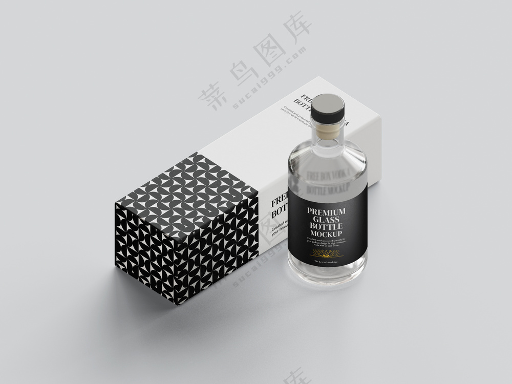 高端洋酒包装设计展示样机 酒瓶 包装礼盒5