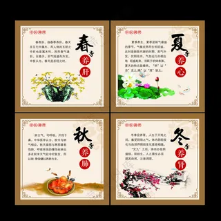 四季养生PSD分层素材72DPI