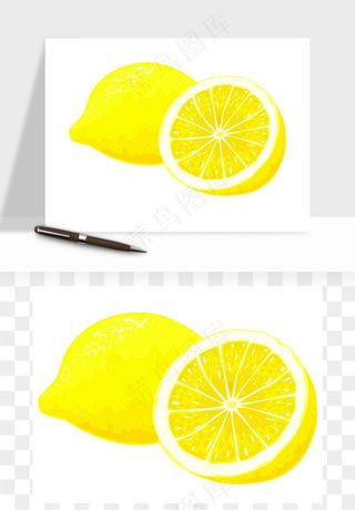 手绘柠檬矢量