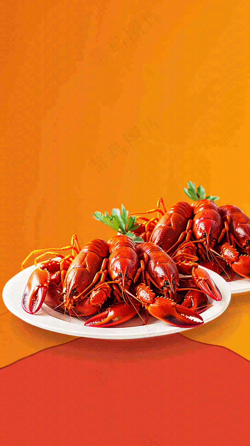 中餐美食小龙虾背景