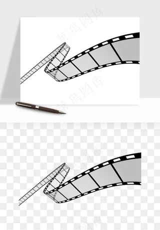 电影黑胶胶片元素png免抠