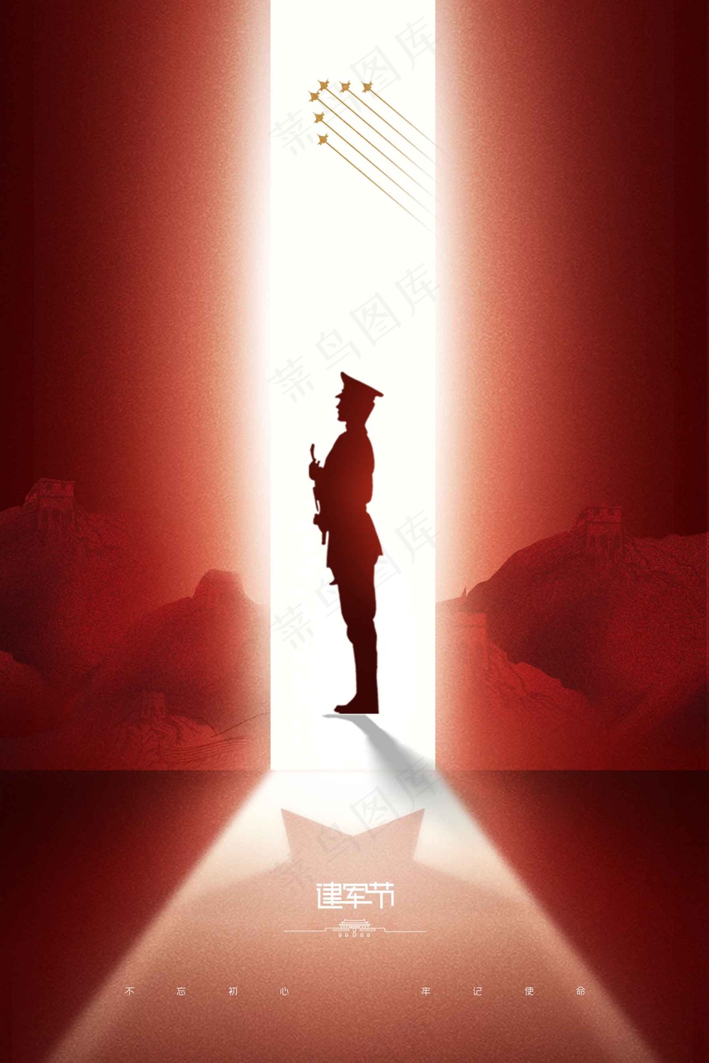 建军建党节公益活动海报