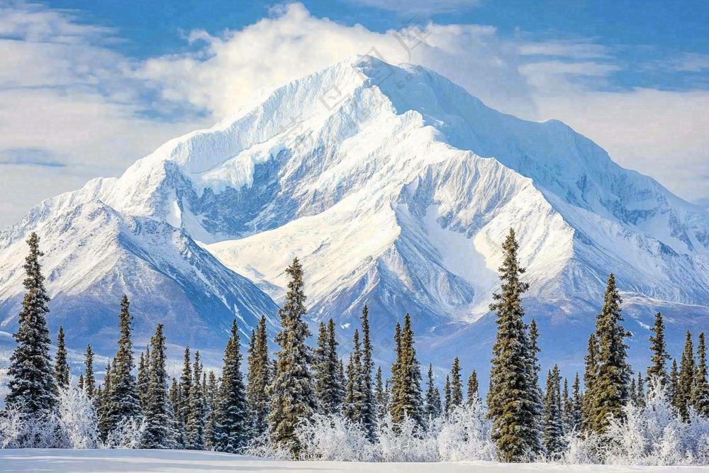 高原高山雪山风光风景摄影图