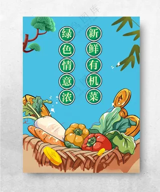 青菜有机农场海报纯天然蚝油生菜