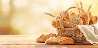 面包蛋糕甜点美食摄影图