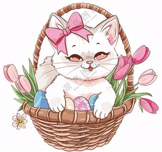 漂亮猫咪萌宠宠物卡通可爱动物免抠