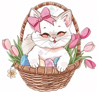 漂亮猫咪萌宠宠物卡通可爱动物免抠