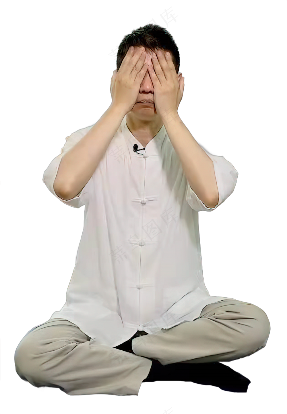 png禅修打坐人物