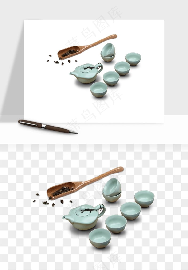 中国风茶壶茶几png免抠图