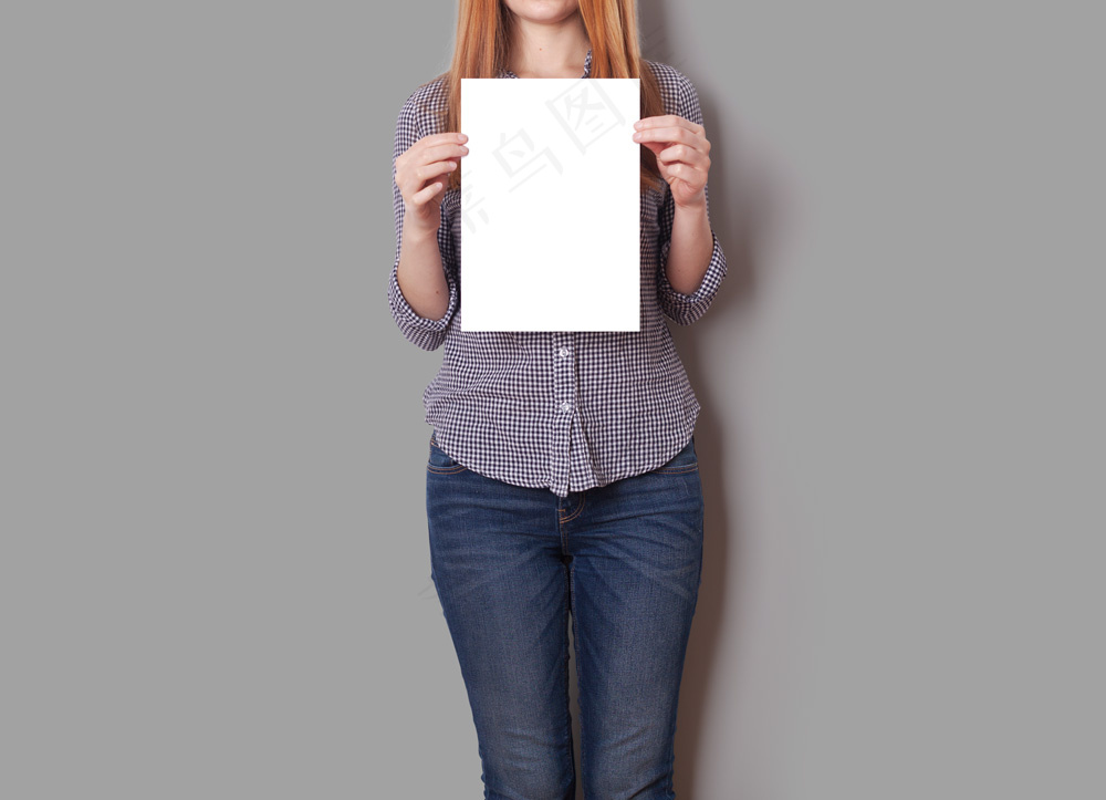 手举空白广告招贴海报展示-163
