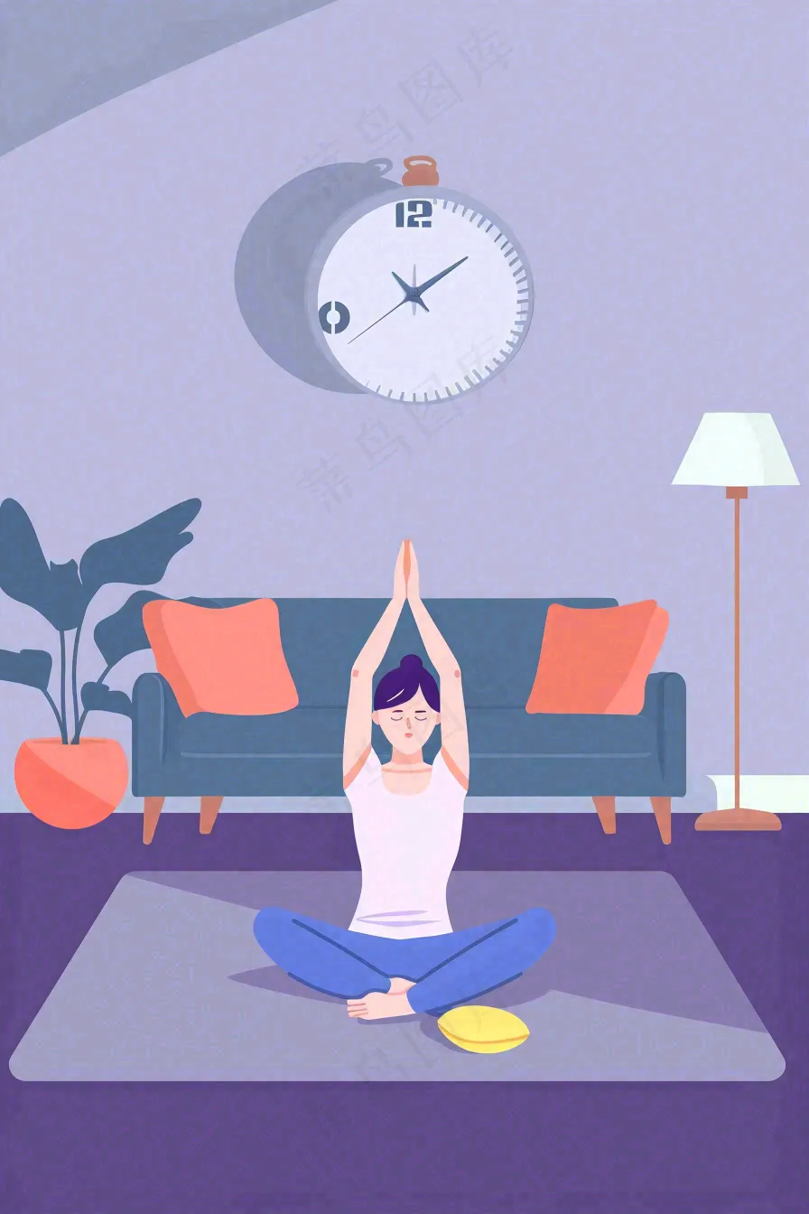 瑜伽运动简约背景