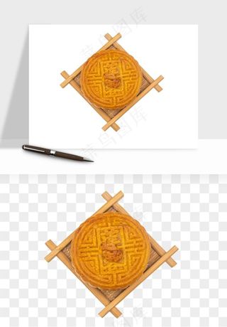 中秋月饼实物png免抠