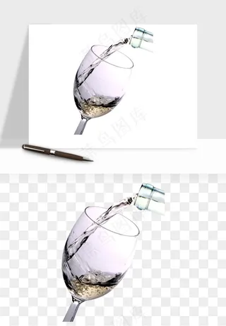 红酒玻璃酒杯png免抠
