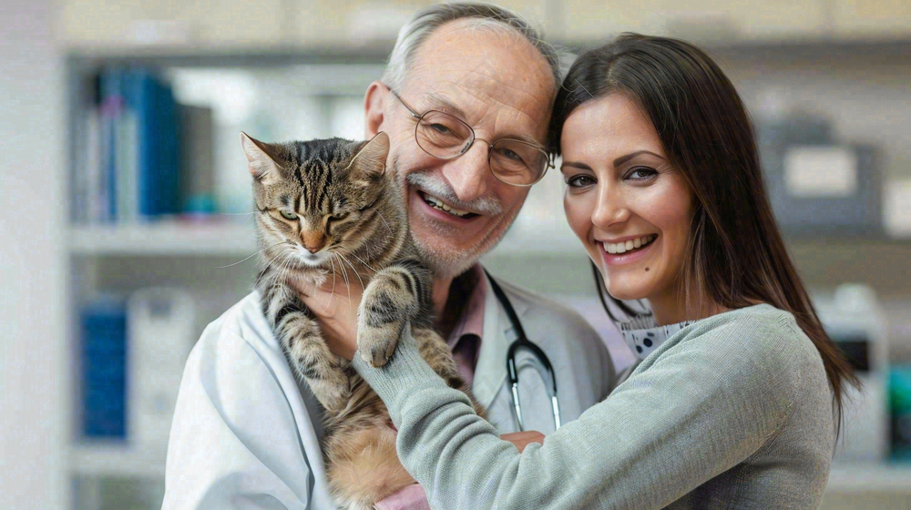 宠物医院猫狗生病救治摄影图