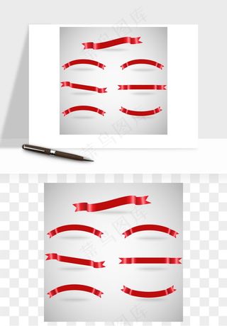 蝴蝶结丝带彩带矢量png免抠