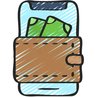 电子钱包 铅笔手绘图标icon