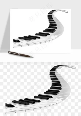 钢琴乐器琴键png免抠