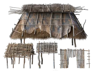 png免抠古代木构临时建筑