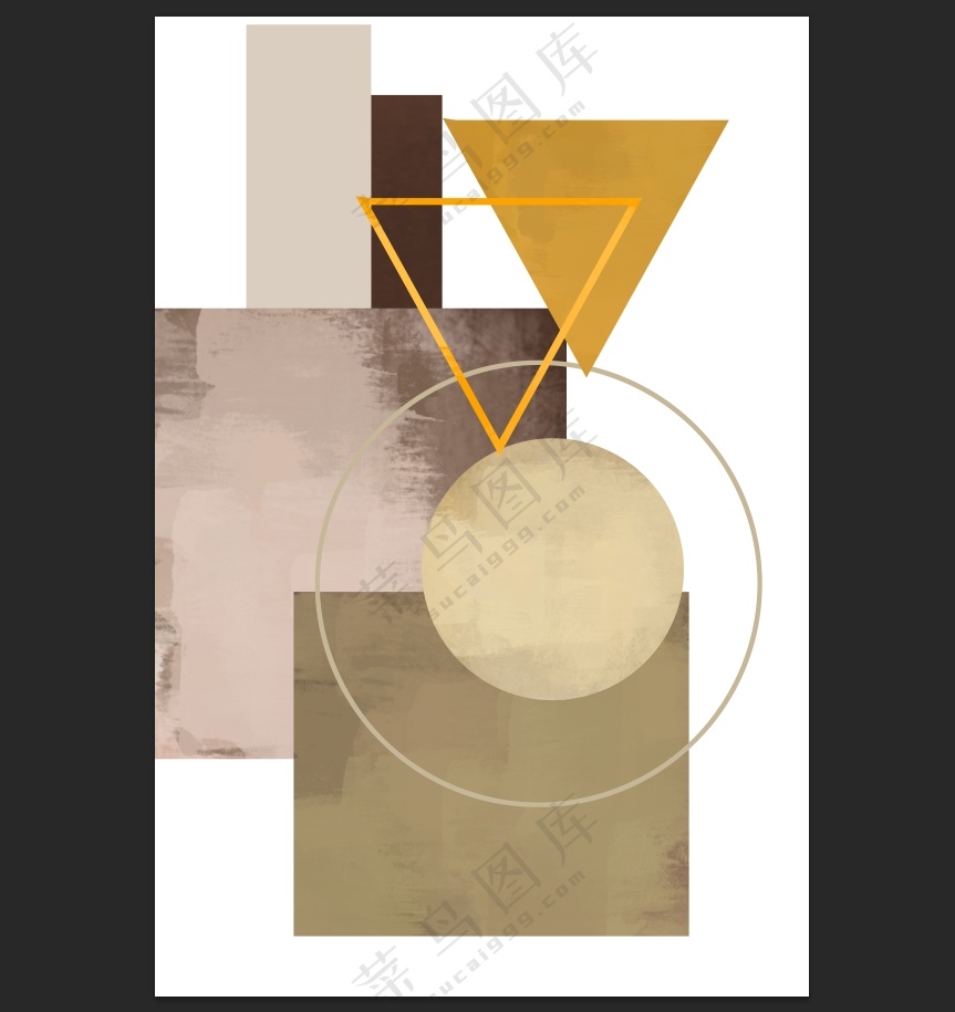 几何抽象画图片