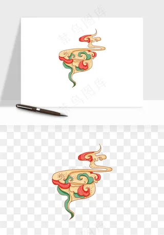 国潮敦煌云纹祥云云彩png免抠