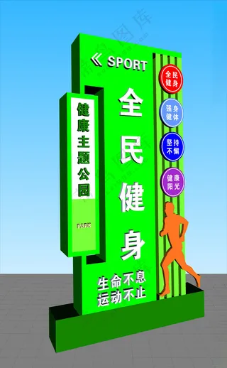 公园导视牌公园导视牌生命不息运动
