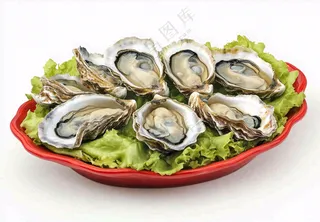 新鲜生蚝宵夜食物海鲜摄影图