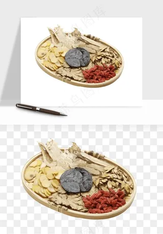 中药养生药材png免抠