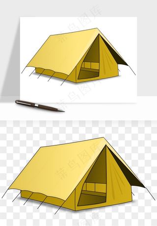 帐篷露营篝火png免抠